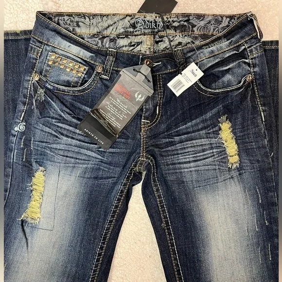 Adiktd Women's Denim Bootcut Lowrise Women's Jeans Size: 10/31 - Picture 6 of 11